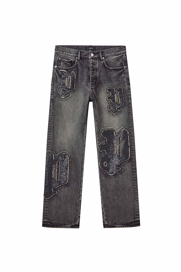 Purple Brand P011 Sequin Logo Black