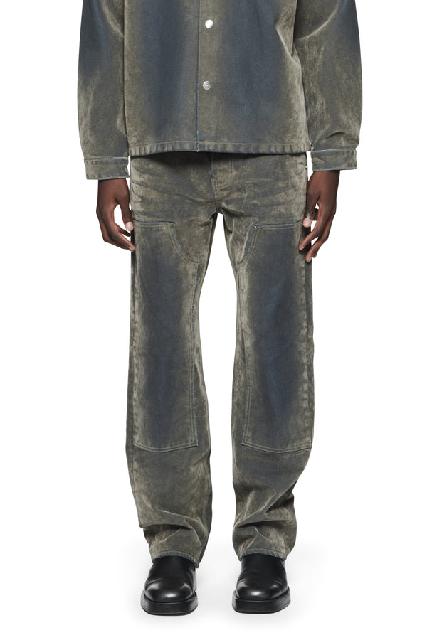 purple brand P015 Flocked Carpenter Green