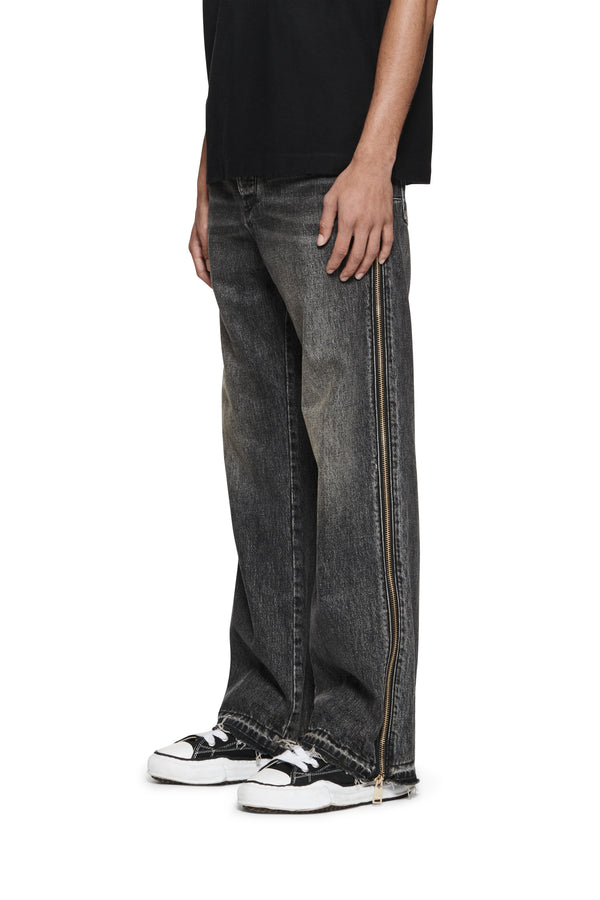 Purple Brand P018 Full Side Zip Faded Black