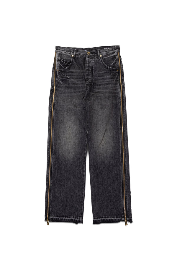 Purple Brand P018 Full Side Zip Faded Black