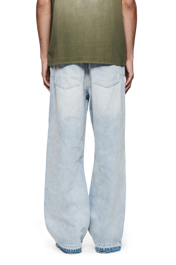 Purple Brand P018 Full Side Zip Light Indigo