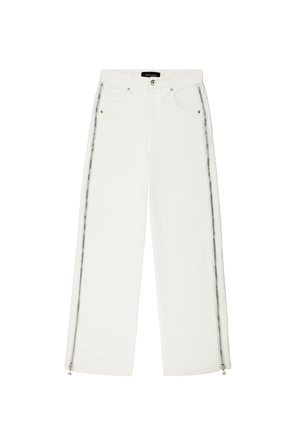 purple brand P018 Full Side Zip Light Indigo