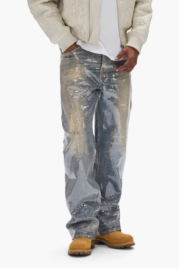 Purple Brand P018 Sequin Light Indigo