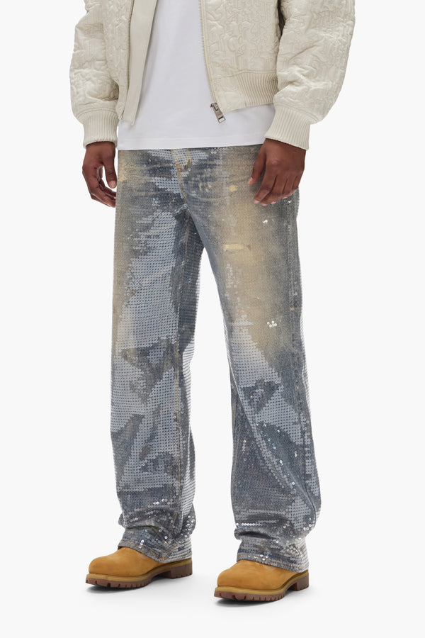 Purple Brand P018 Sequin Light Indigo