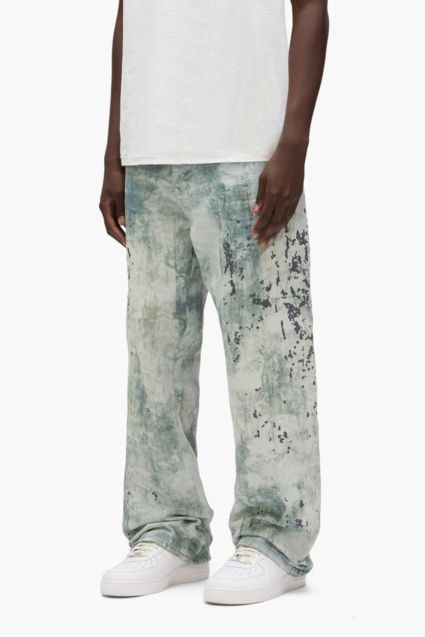 Purple Brand P018 Worn Camouflage Light Indigo