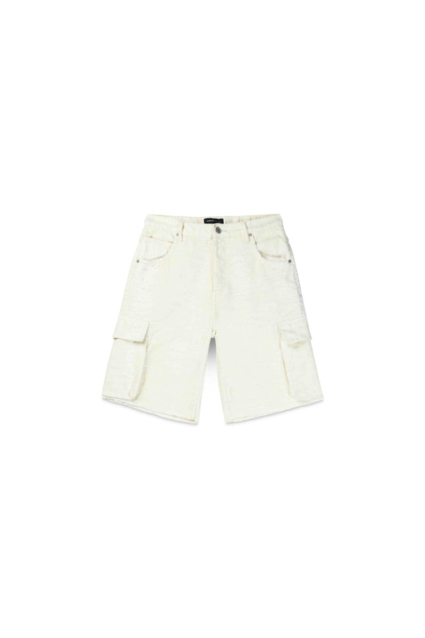 Purple Brand P022 Jacquard Cargo Shorts Ivory