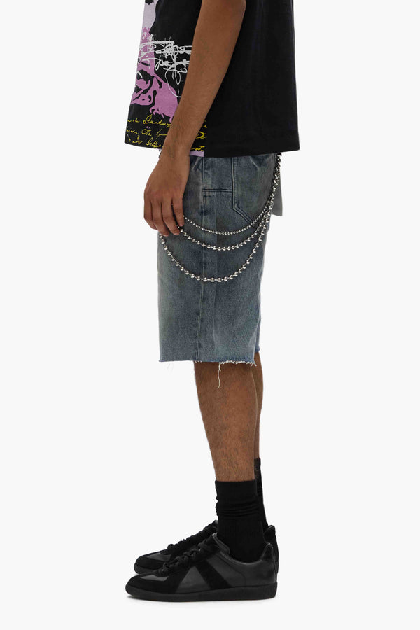 Purple Brand P059 Ferrous Steel Shorts Mid Indigo