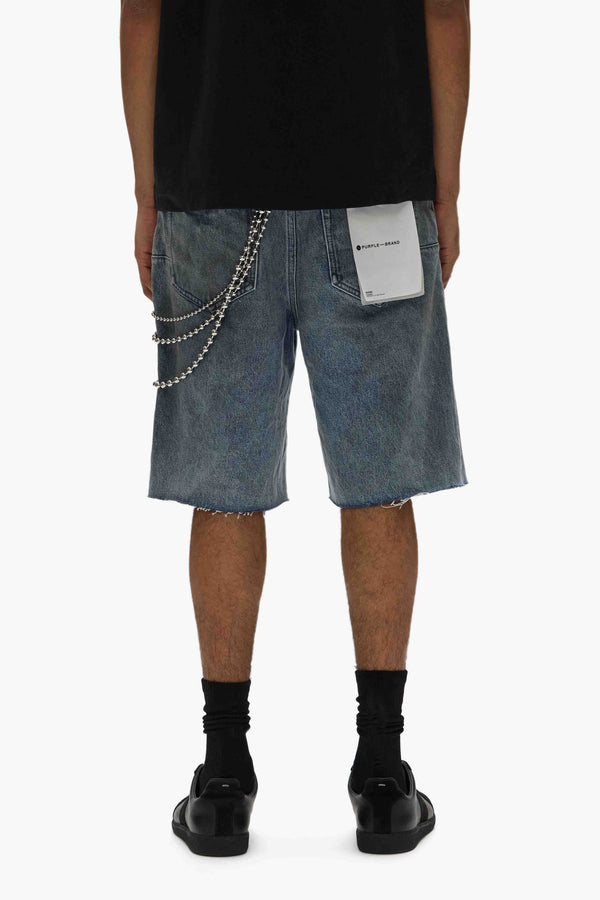 Purple Brand P059 Ferrous Steel Shorts Mid Indigo