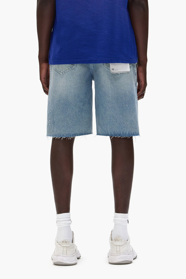 Purple Brand P059 Hotfix Pearl Shorts Light Indigo