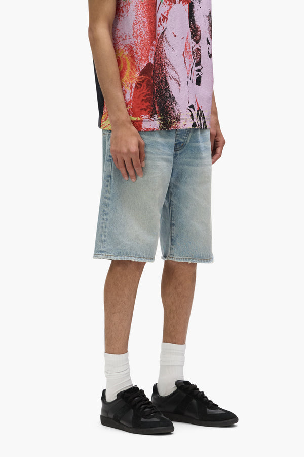 Purple Brand P059 Rivo Worn Shorts Light Indigo