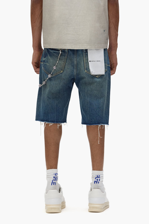 Purple Brand P059 Worn Vintage Shorts Mid Indigo
