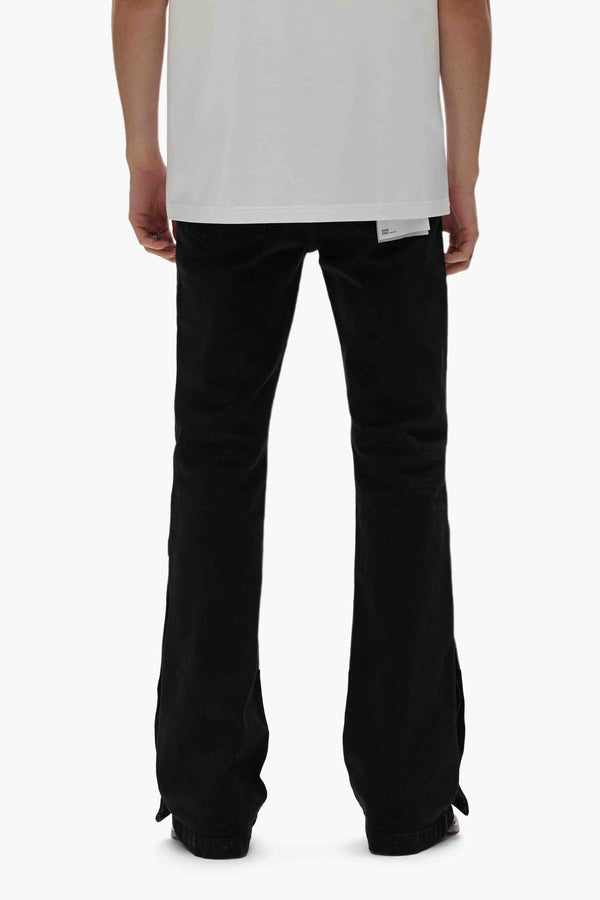 Purple Brand P067 Flare Crystal Side Snap Black