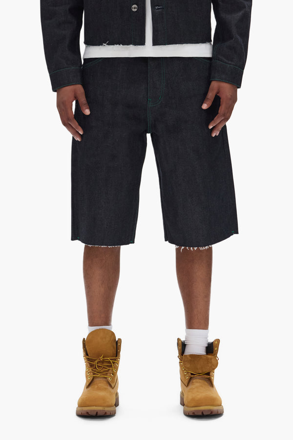 purple brand P070 Raw Shorts Dark Indigo