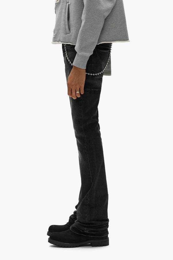 Purple Brand P072 Double Waist Coated Black