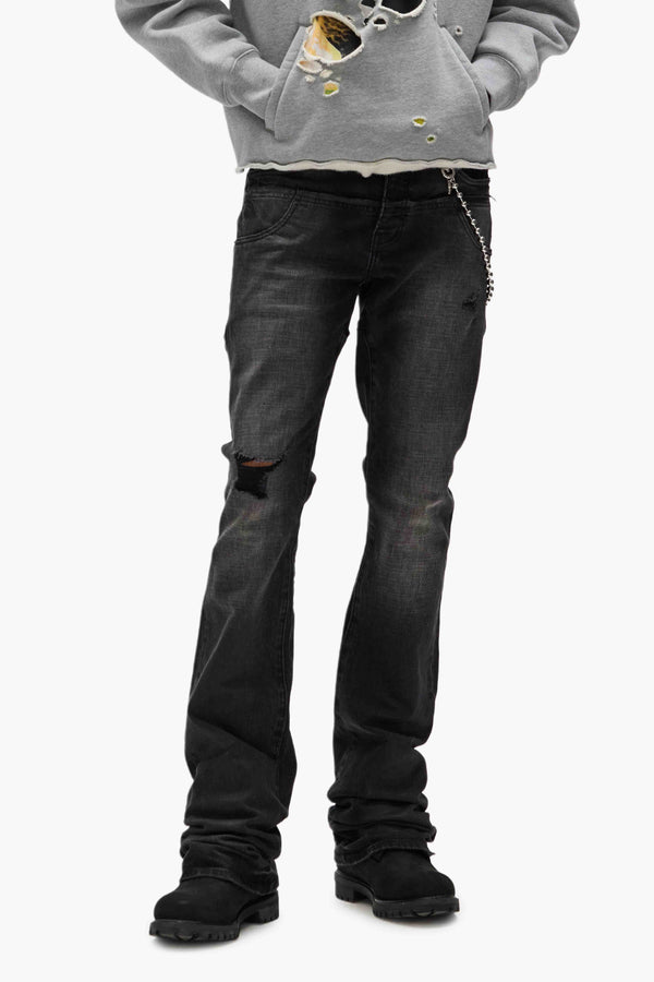 Purple Brand P072 Double Waist Coated Black