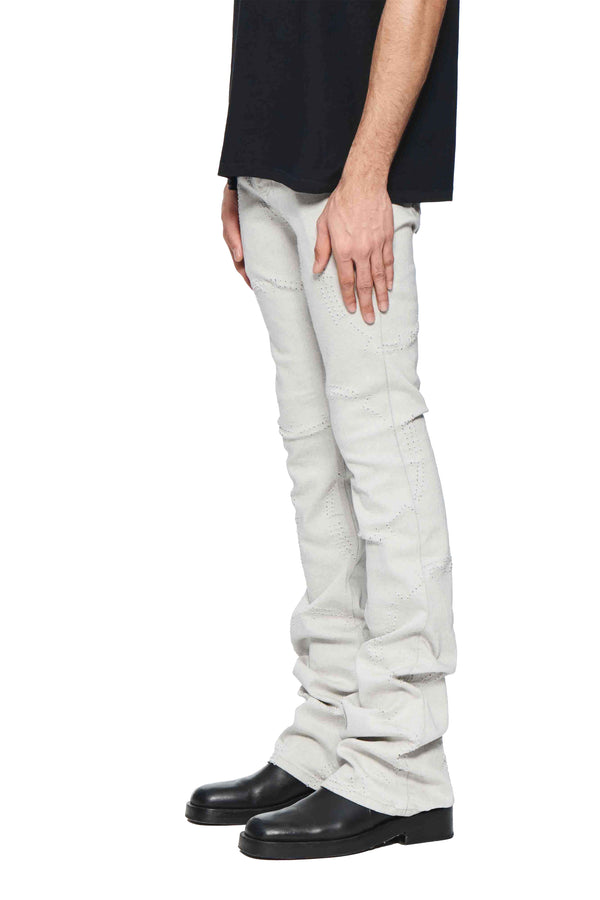 Purple Brand P072 Super Stack Flare Gray