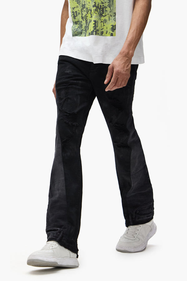 Purple Brand P094 Upside Down Flare Black