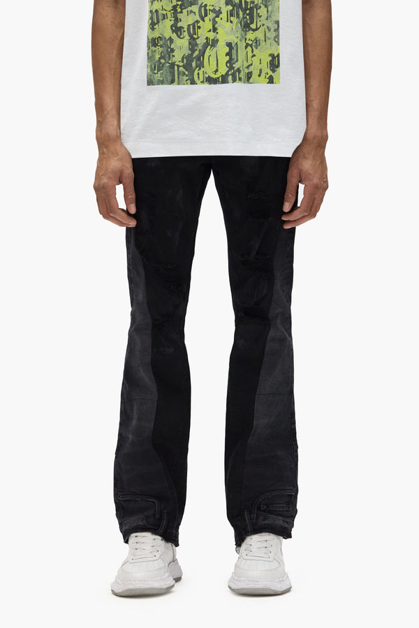 purple brand P094 Upside Down Flare Black