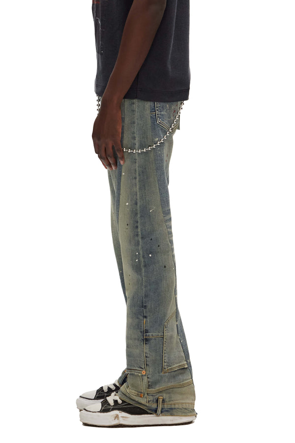 Purple Brand P094 Upside Down Flare Mid Indigo