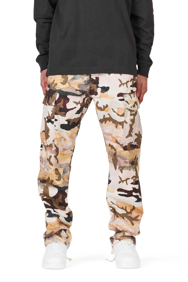 purple brand P503 CARGO PANT - Impressionist Camo