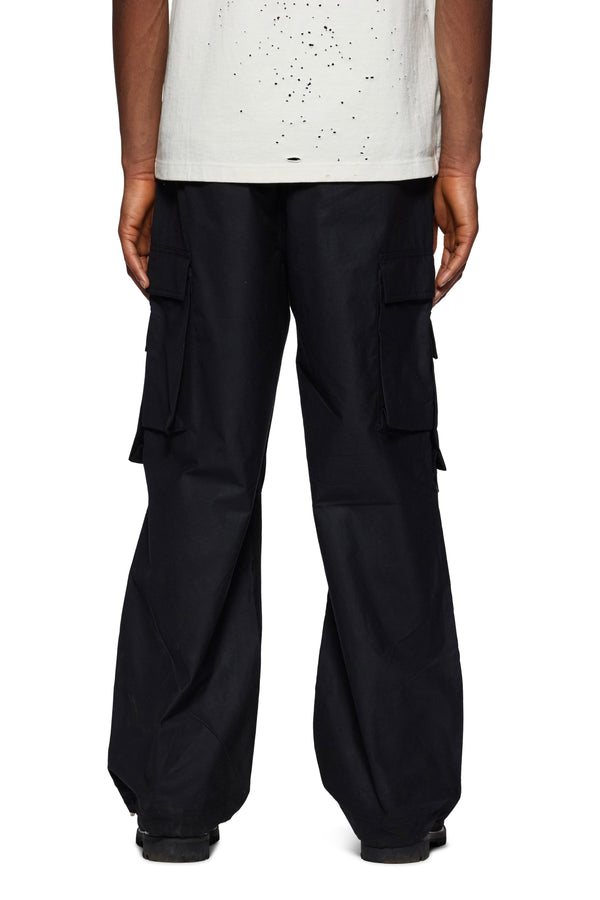 Purple Brand P527 Double Pocket Cargos Black