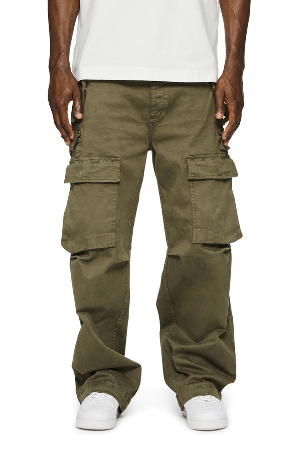 purple brand P527 Double Pocket Cargos Green