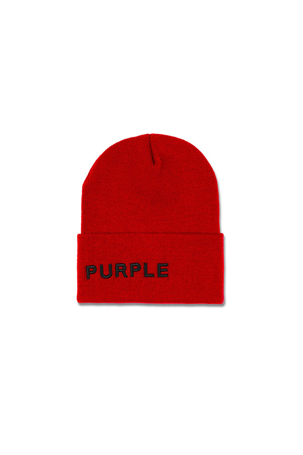 purple brand P924 CUFFED BEANIE - Cherry Red