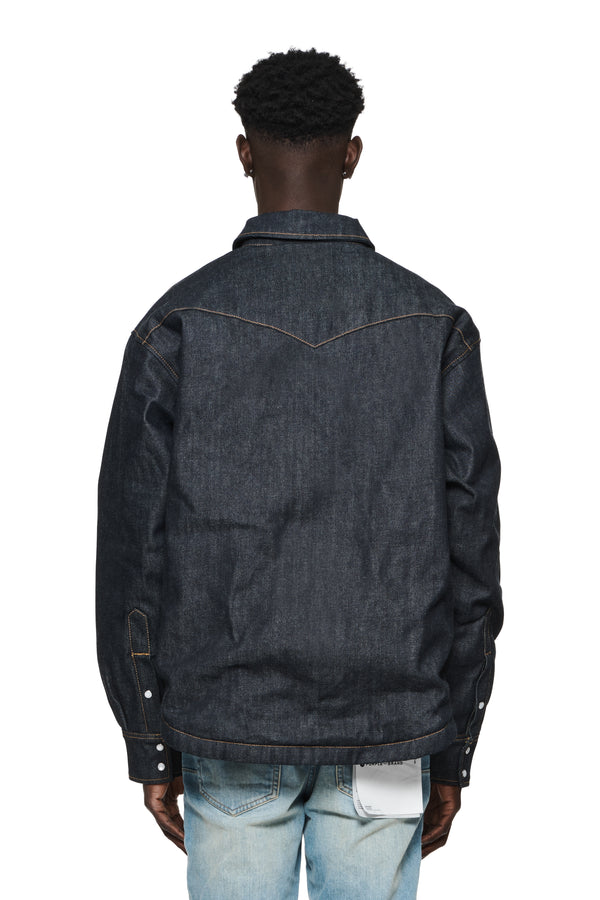 Purple Brand Padded Western Jacket Dark Indigo