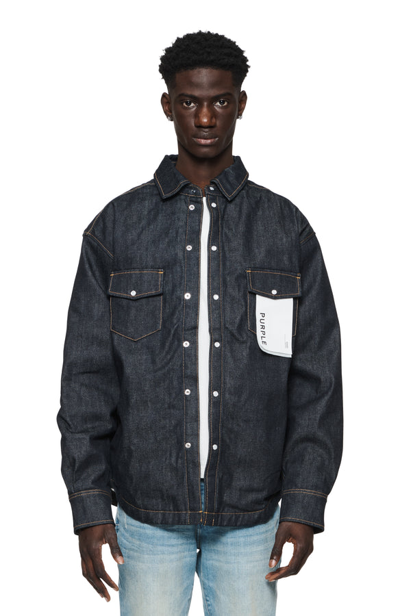 purple brand Padded Western Jacket Dark Indigo