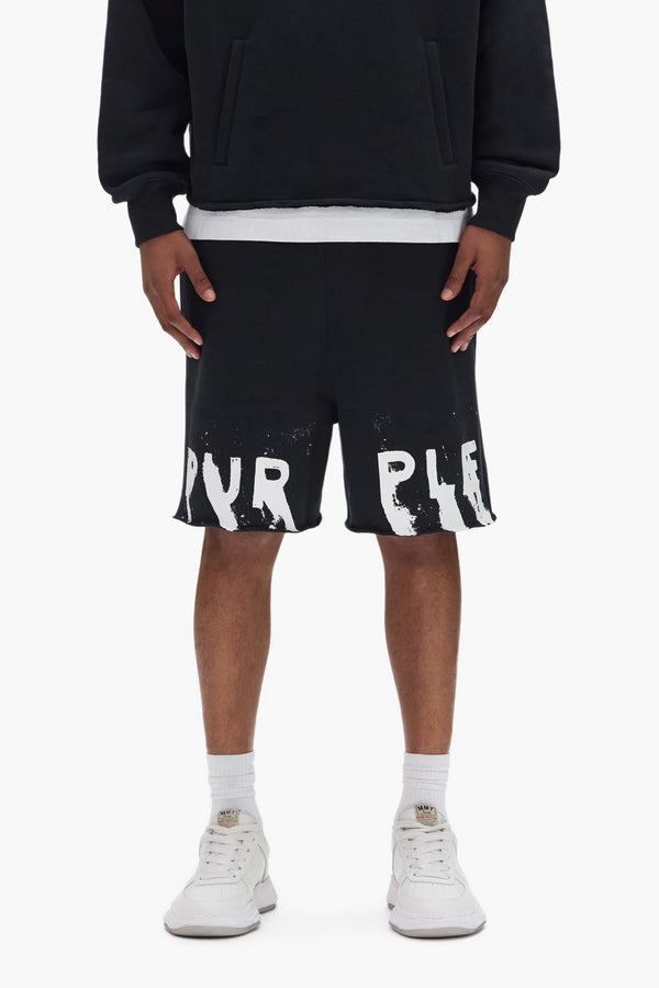 purple brand Painted Wordmark Short Black
