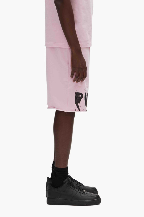 Purple Brand Painted Wordmark Shorts Pink