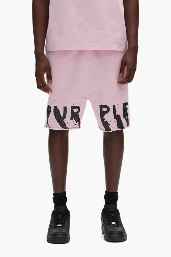 purple brand Painted Wordmark Shorts Pink
