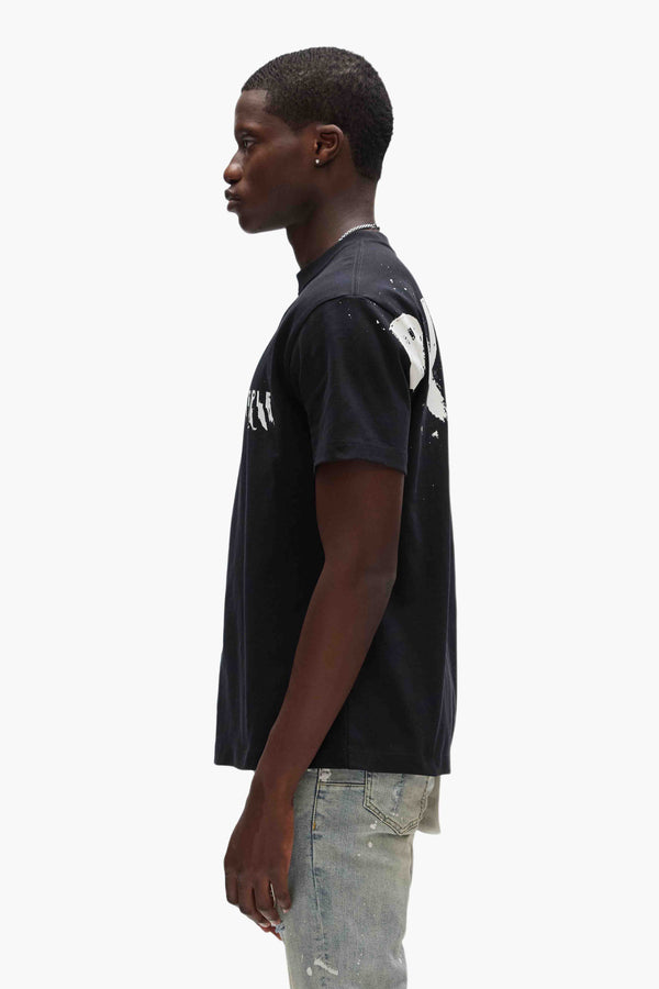 Purple Brand Painted Wordmark Tee Black