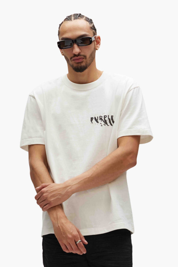 Purple Brand Painted Wordmark Tee Light Indigo