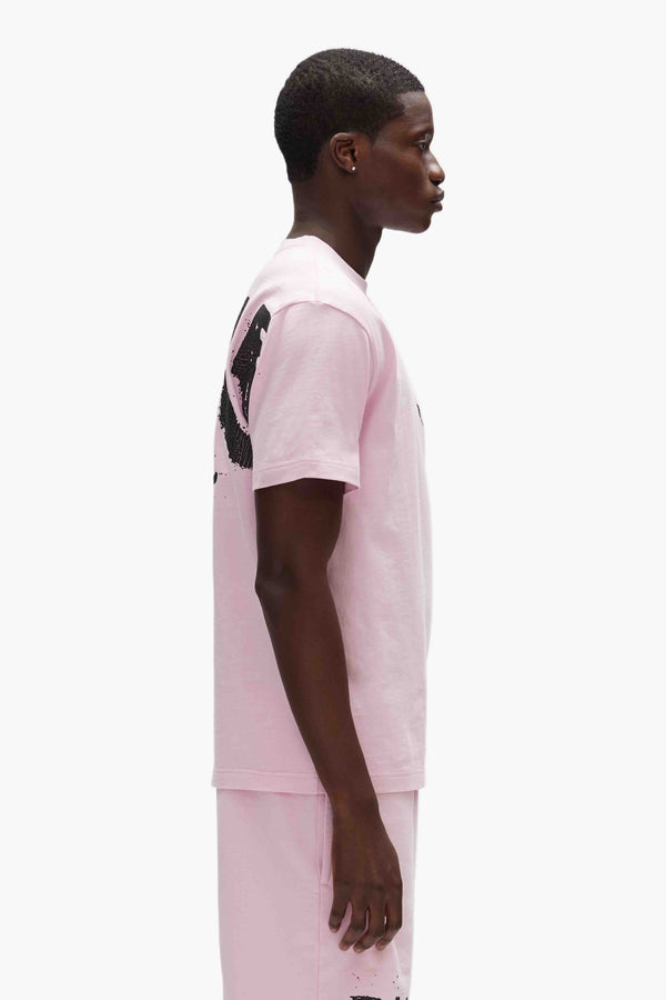 Purple Brand Painted Wordmark Tee Pink