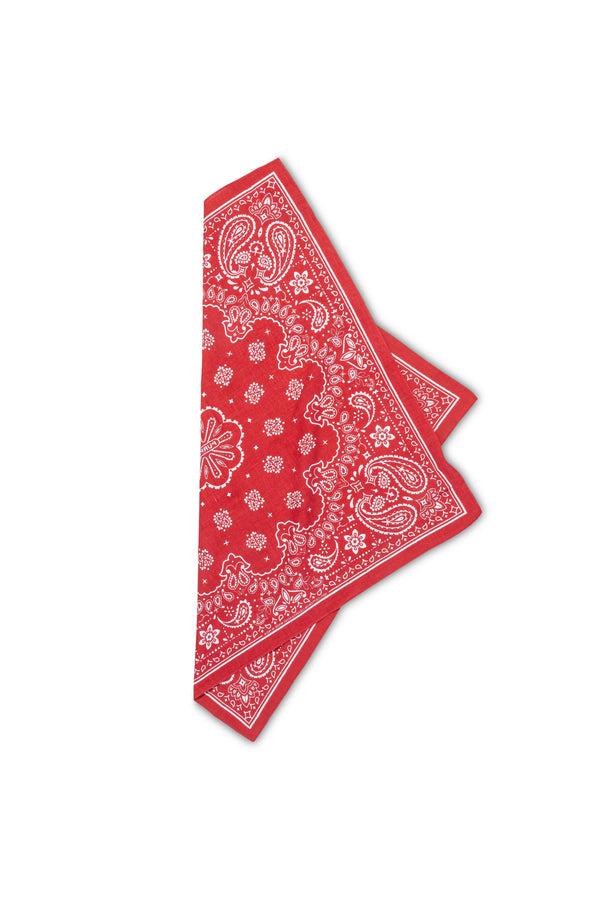 Purple Brand Paisley Bandana Red