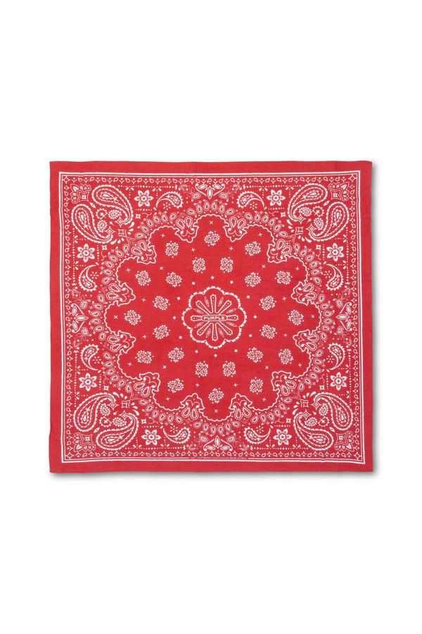 purple brand Paisley Bandana Red