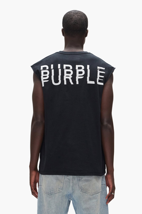 Purple Brand Pasted Tank Top Black