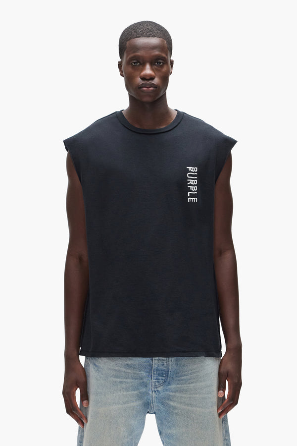 purple brand Pasted Tank Top Black