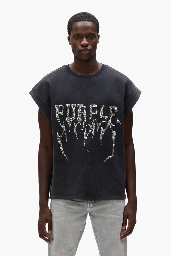purple brand Pearl Mashup Tee Black