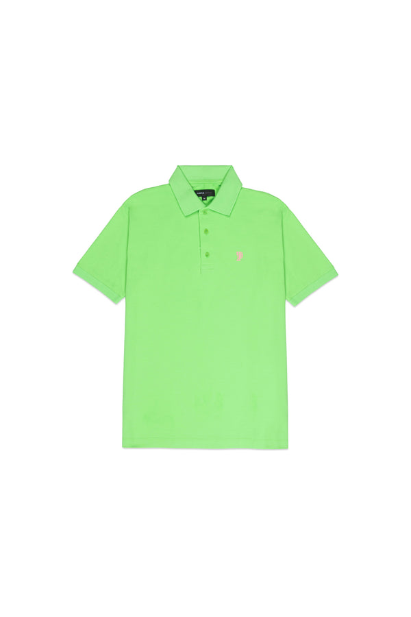 Purple Brand Pique Knit Polo Green