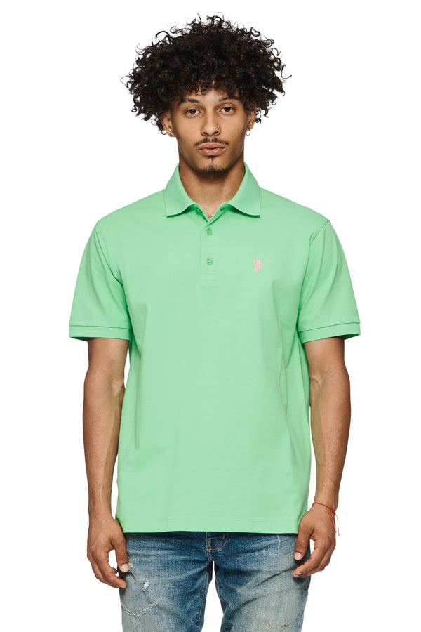 purple brand Pique Knit Polo Green