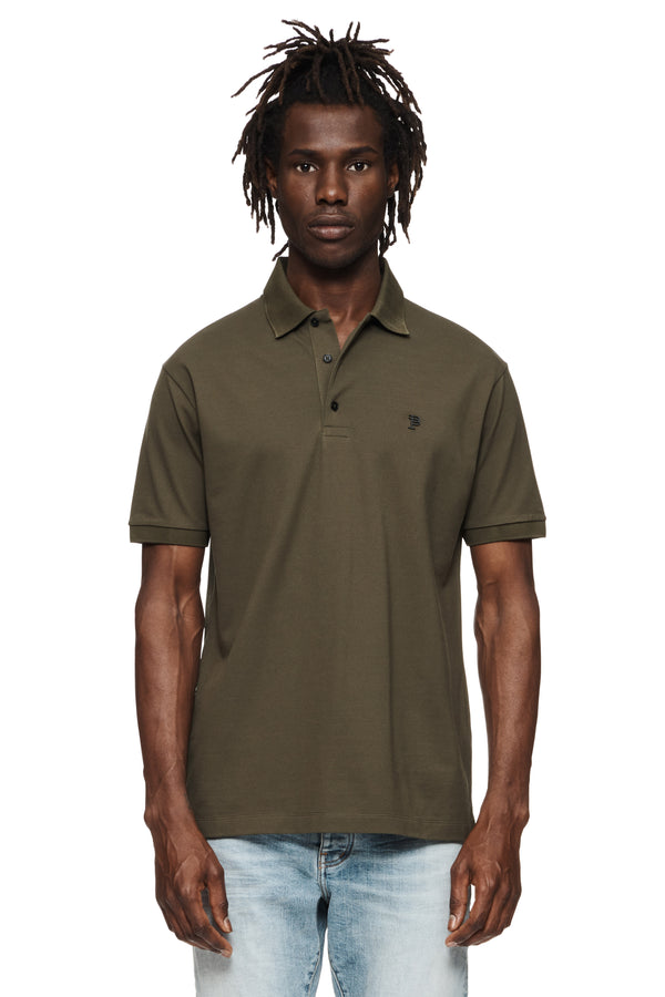 purple brand Pique Knit Polo Green