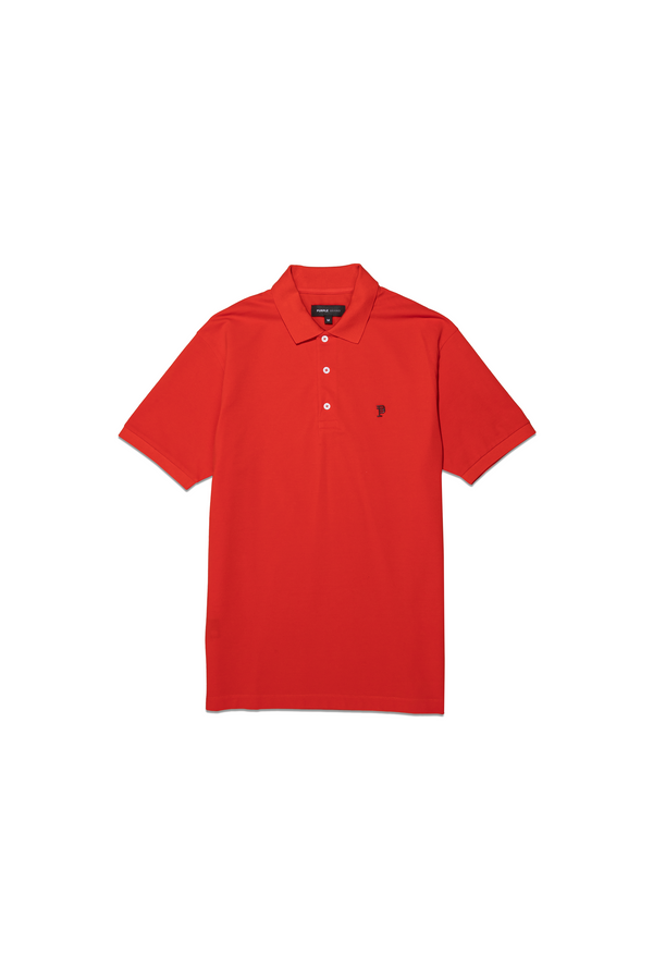 Purple Brand Pique Knit Polo Red