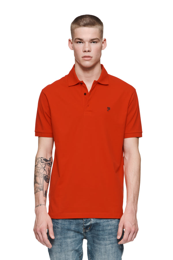 purple brand Pique Knit Polo Red