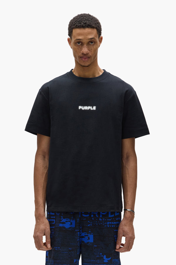 purple brand Pixelated Tee Black
