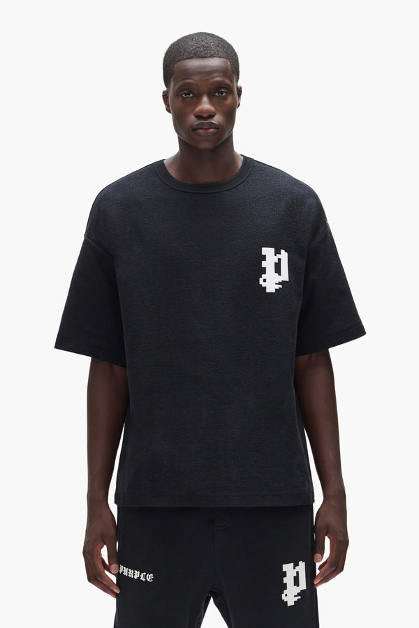 purple brand Pixelated Tee Black