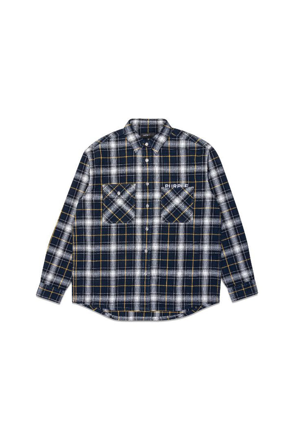 Purple Brand PLAID SHIRT - Blue Blue