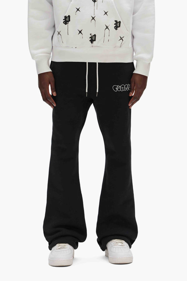 purple brand Puff Sweatpants Black