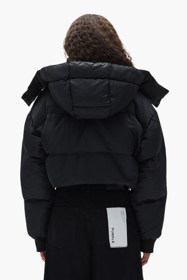 Purple Brand Puffer Jacket Black